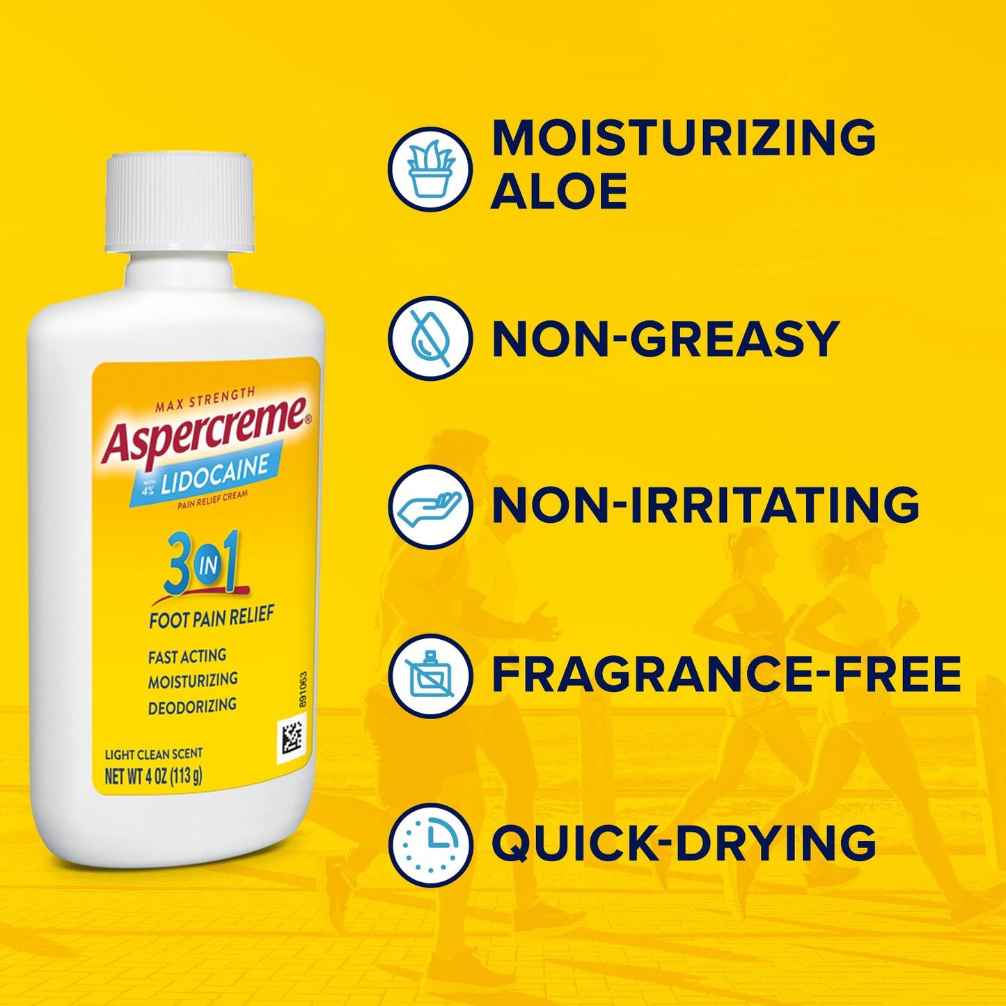 Aspercreme Lidocaine Foot Pain Relief Cream
