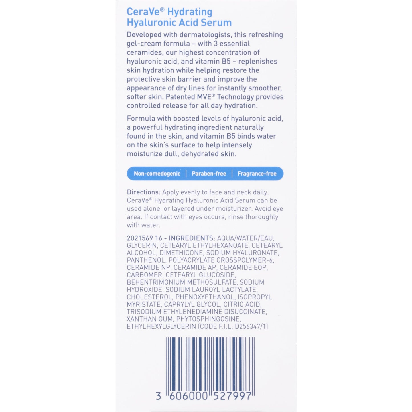 CeraVe Hydrating Hyaluronic Acid Serum