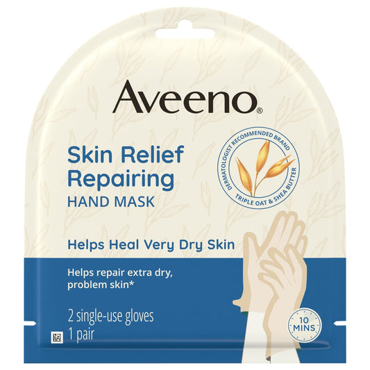 Aveeno Skin Relief Repairing Hand Mask 2 Single-Use Gloves