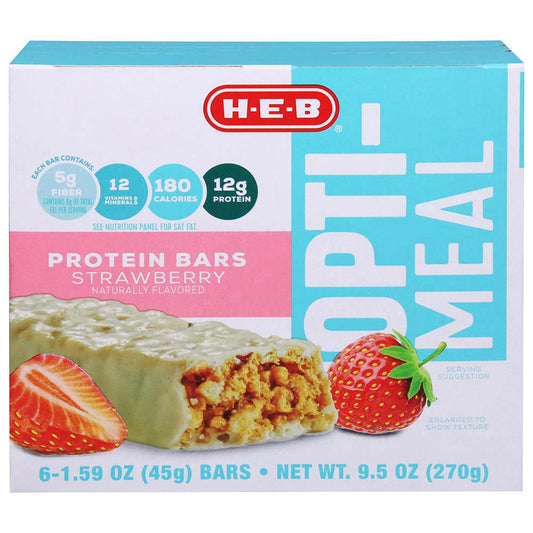 H-E-B Opti-Meal 12g Protein Bars - Strawberry