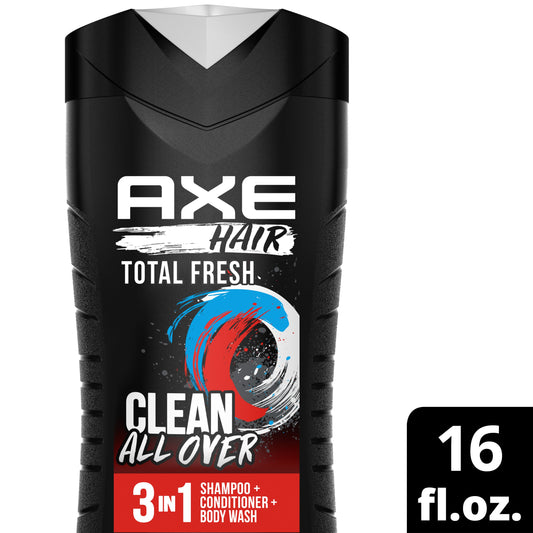 AXE 3 in 1 Body Wash + Shampoo + Conditioner - Total Fresh