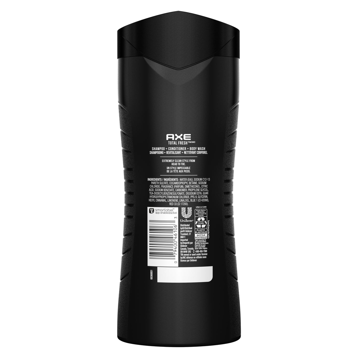 AXE 3 in 1 Body Wash + Shampoo + Conditioner - Total Fresh