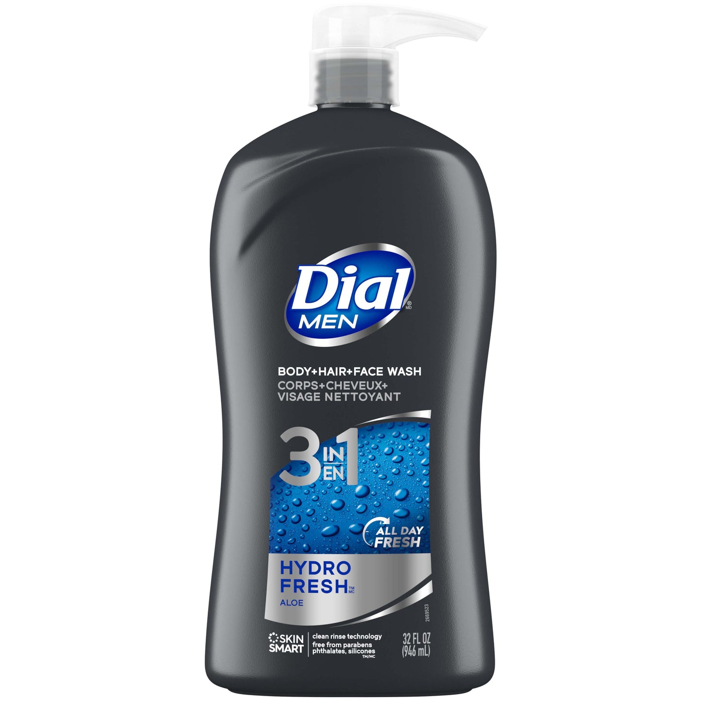 Dial Men 3-in-1 Body, Hair & Face Wash - Hydro Fresh