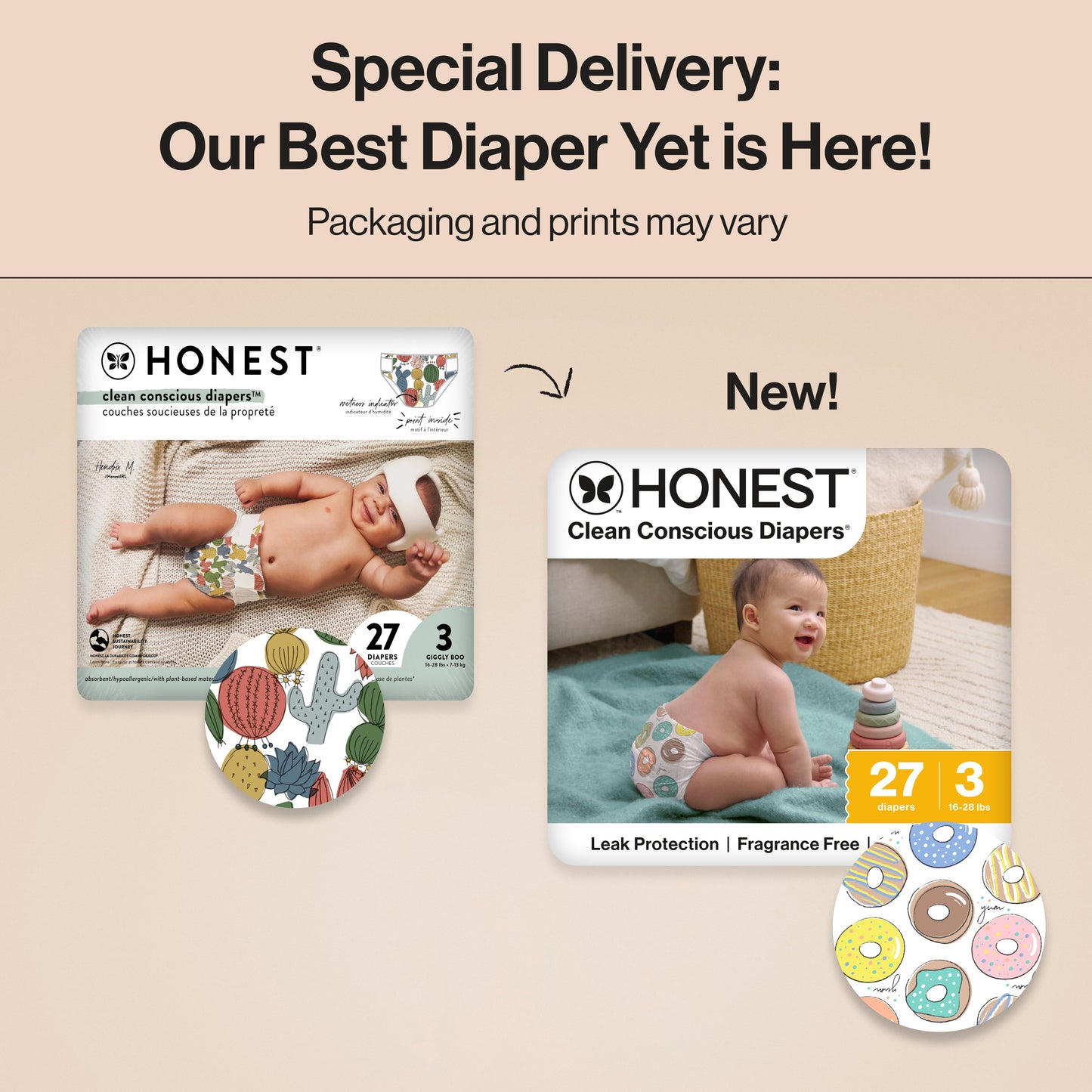 The Honest Company Clean Conscious Gentle + Absorbent Diapers - Size 3, Panda Print