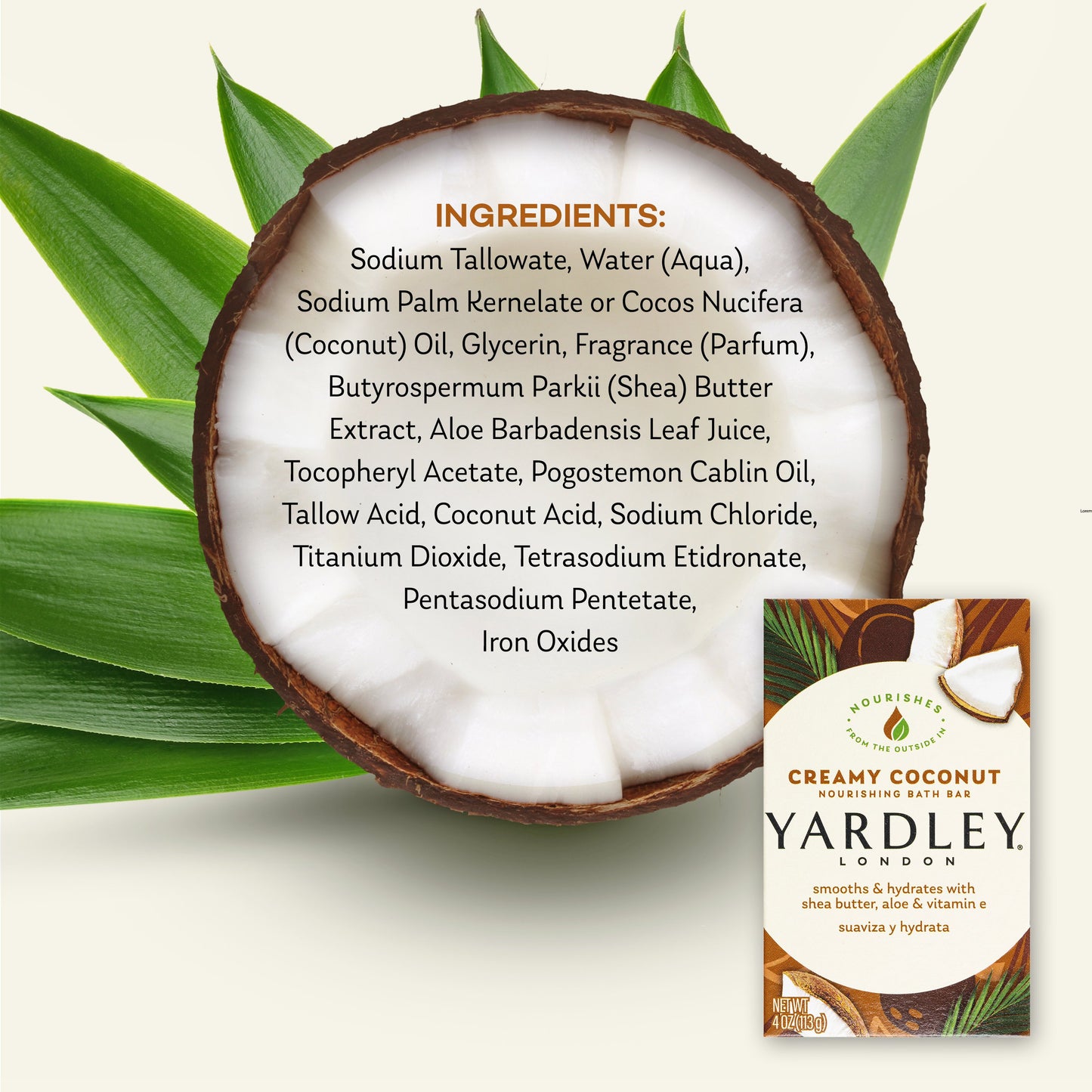 Yardley London Creamy Coconut Bath Bar