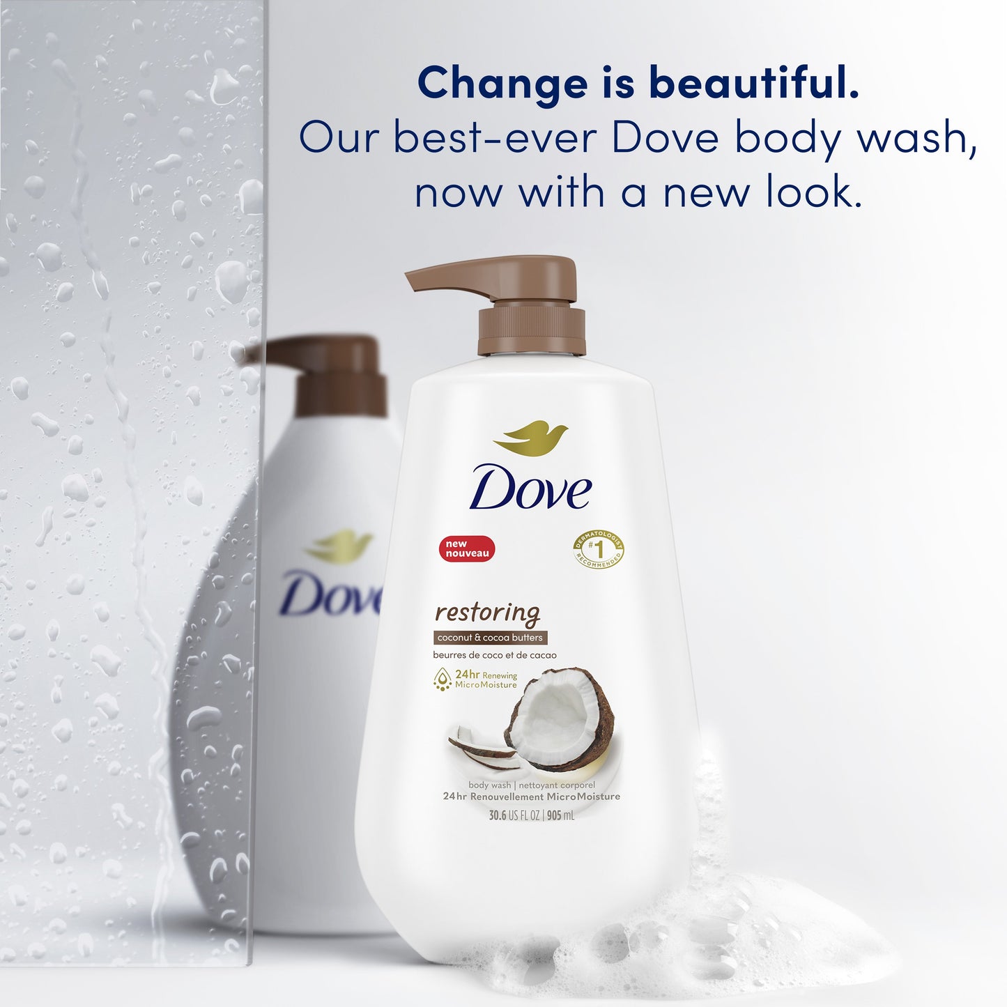 Dove Restoring Body Wash with Pump - Coconut & Cocoa Butters