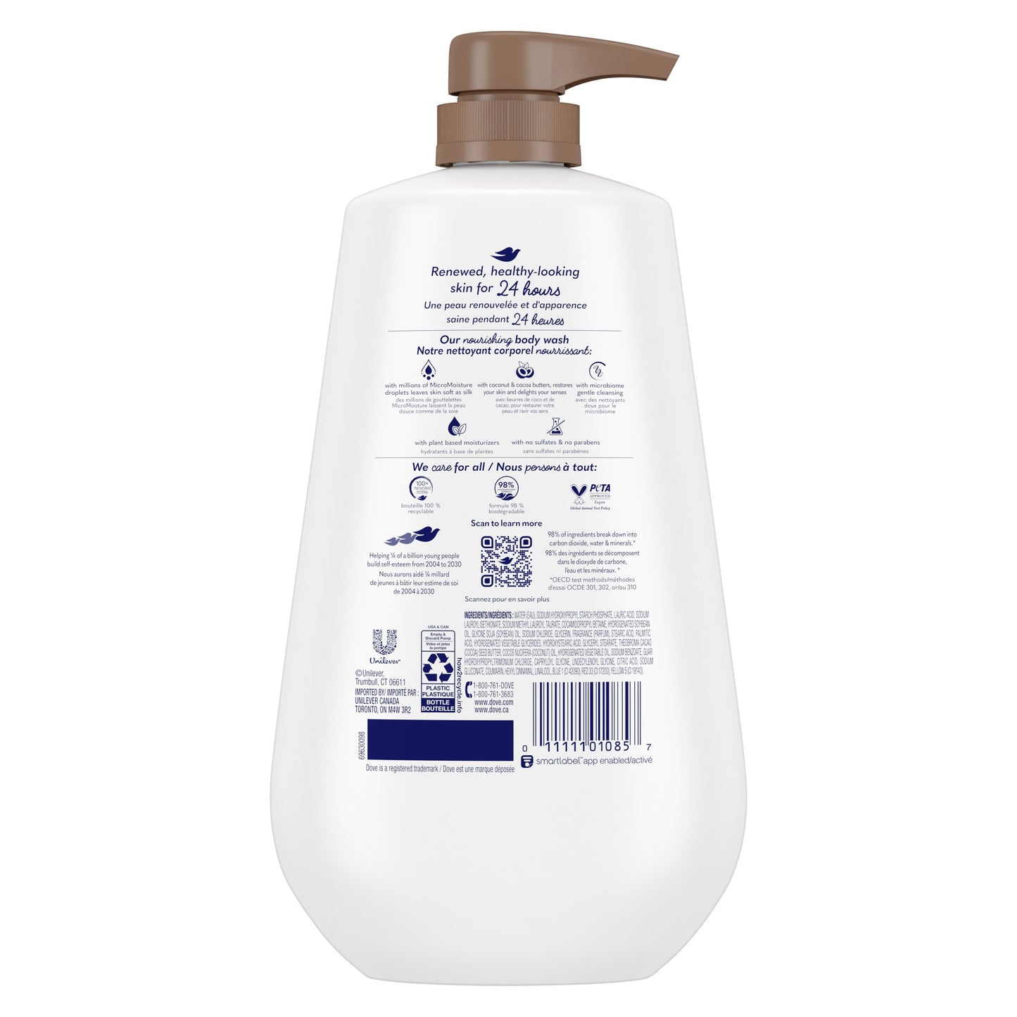 Dove Restoring Body Wash with Pump - Coconut & Cocoa Butters