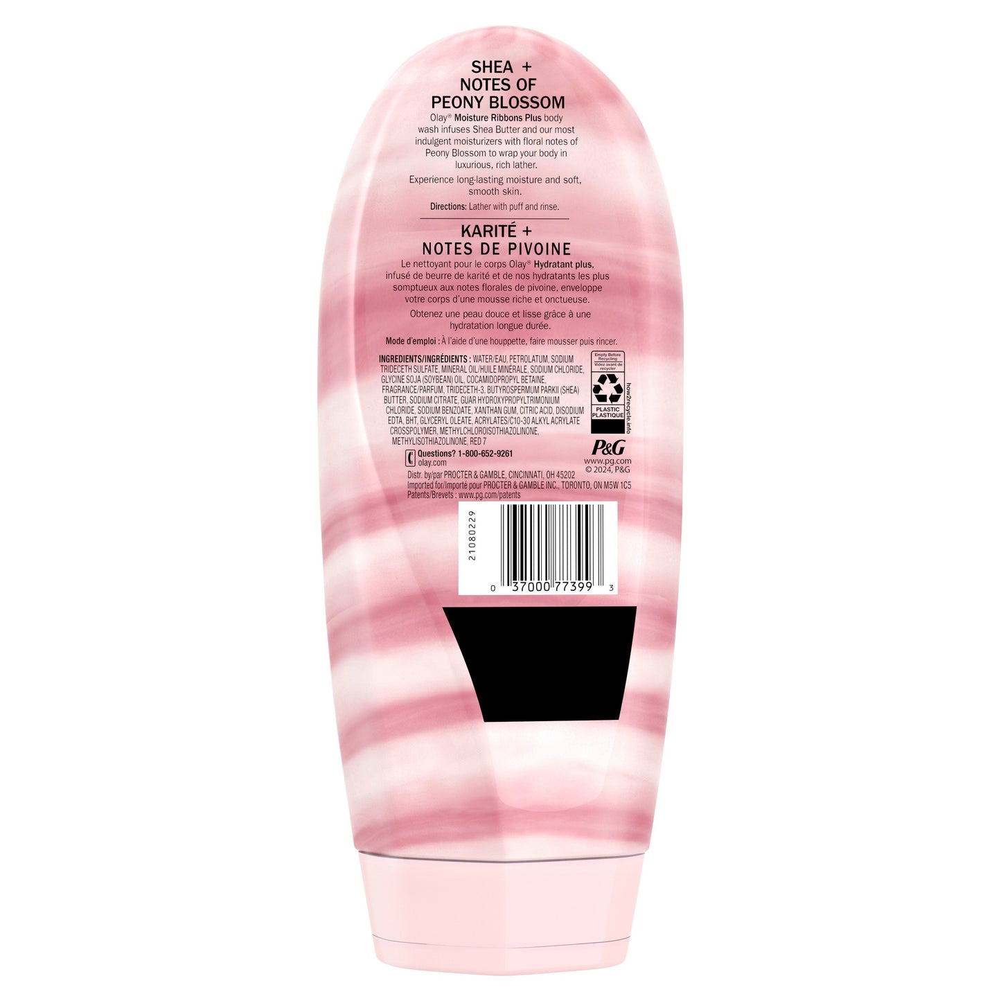 Olay Moisture Ribbons Plus Body Wash - Shea + Peony Blossom