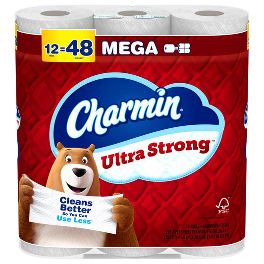 Charmin Ultra Strong Toilet Paper 220 Sheets Per Roll