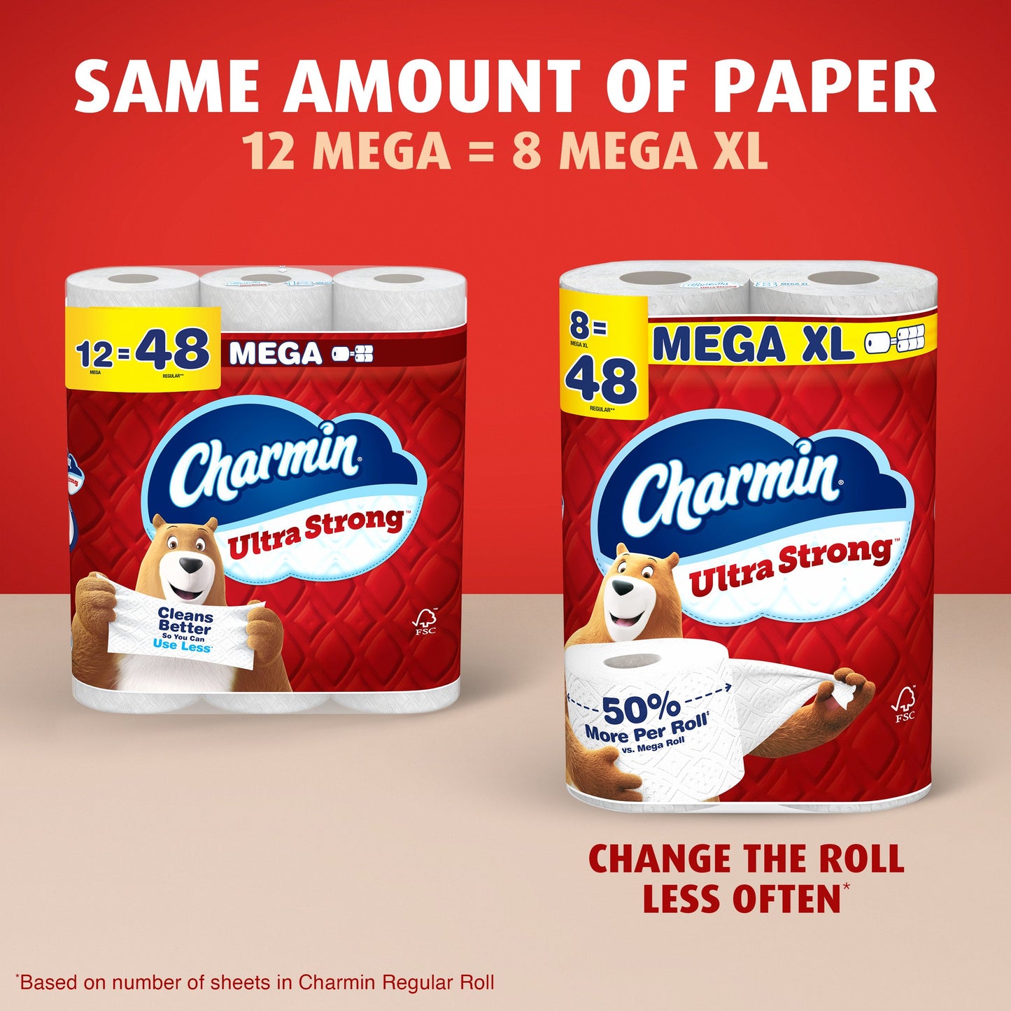 Charmin Ultra Strong Toilet Paper 220 Sheets Per Roll
