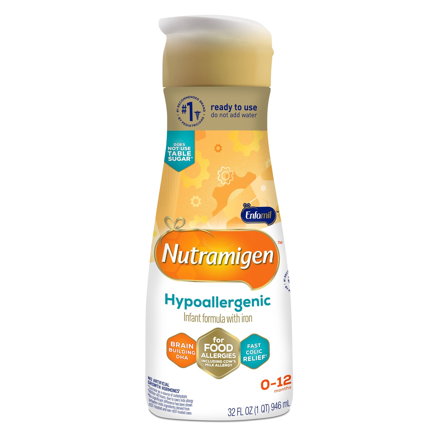 Nutramigen Hypoallergenic Ready-to-Feed Baby Formula with Iron