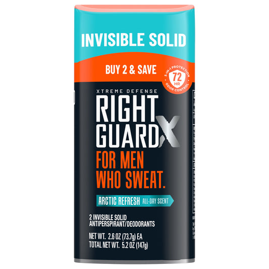 Right Guard Xtreme Defense Men's Antiperspirant Solid Deodorant - Arctic Refresh, 2 pk
