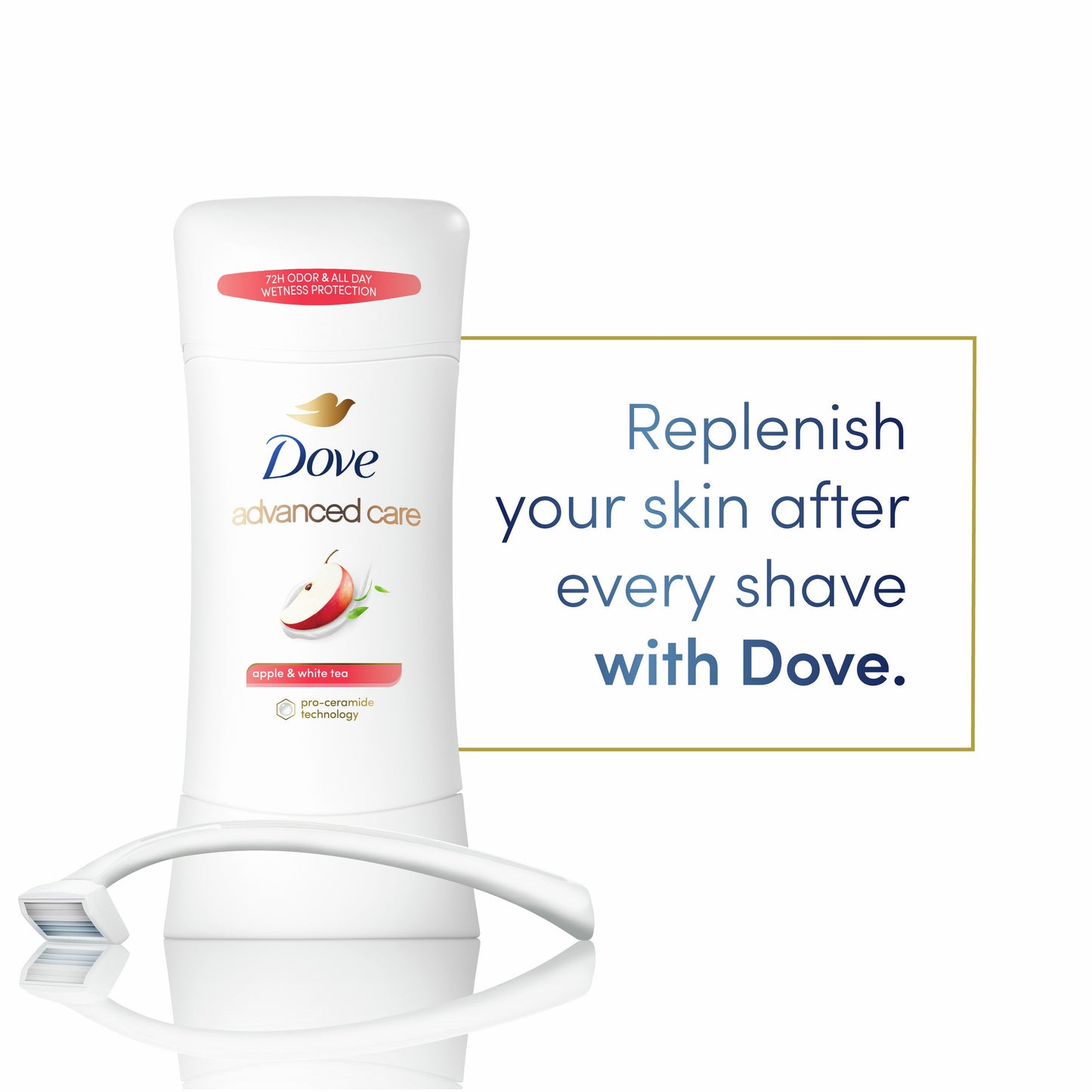 Dove Advanced Care Antiperspirant Deodorant Stick Apple & White Tea