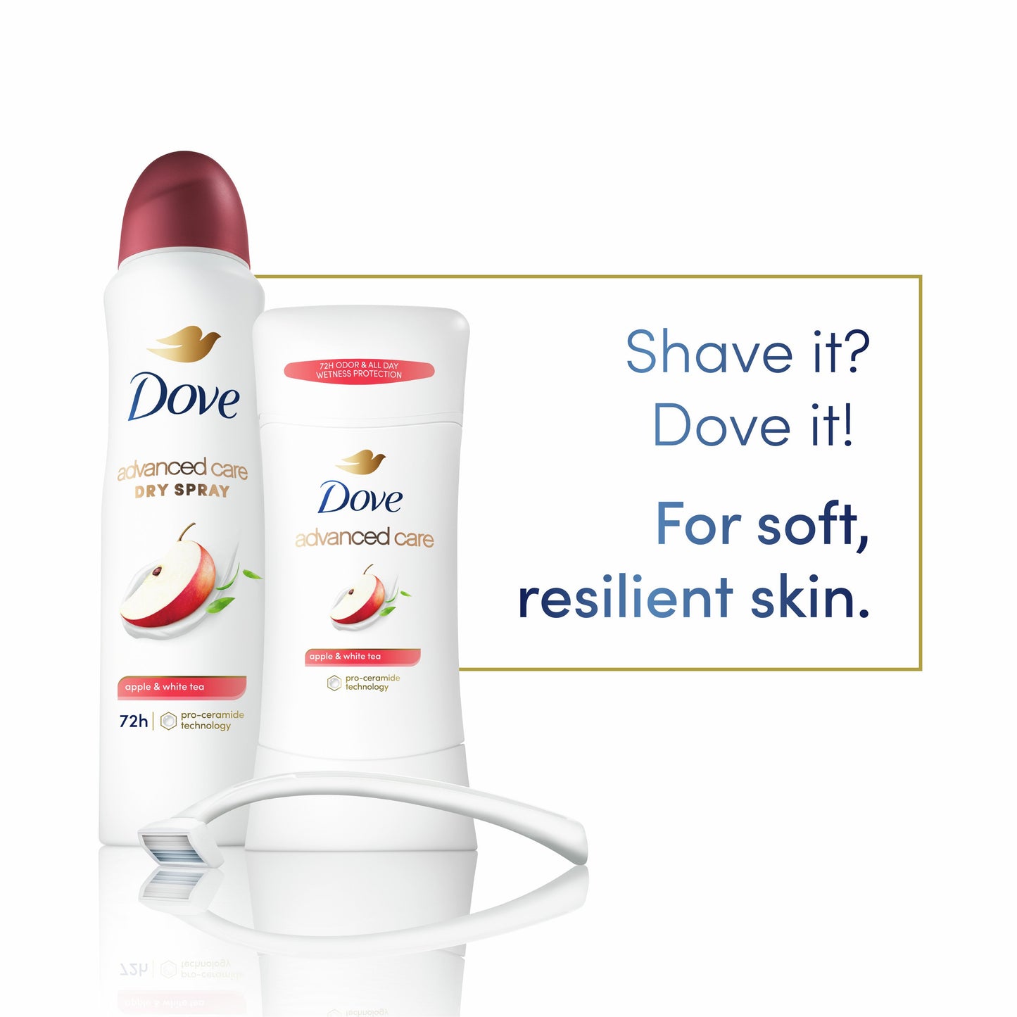Dove Advanced Care Antiperspirant Deodorant Stick Apple & White Tea