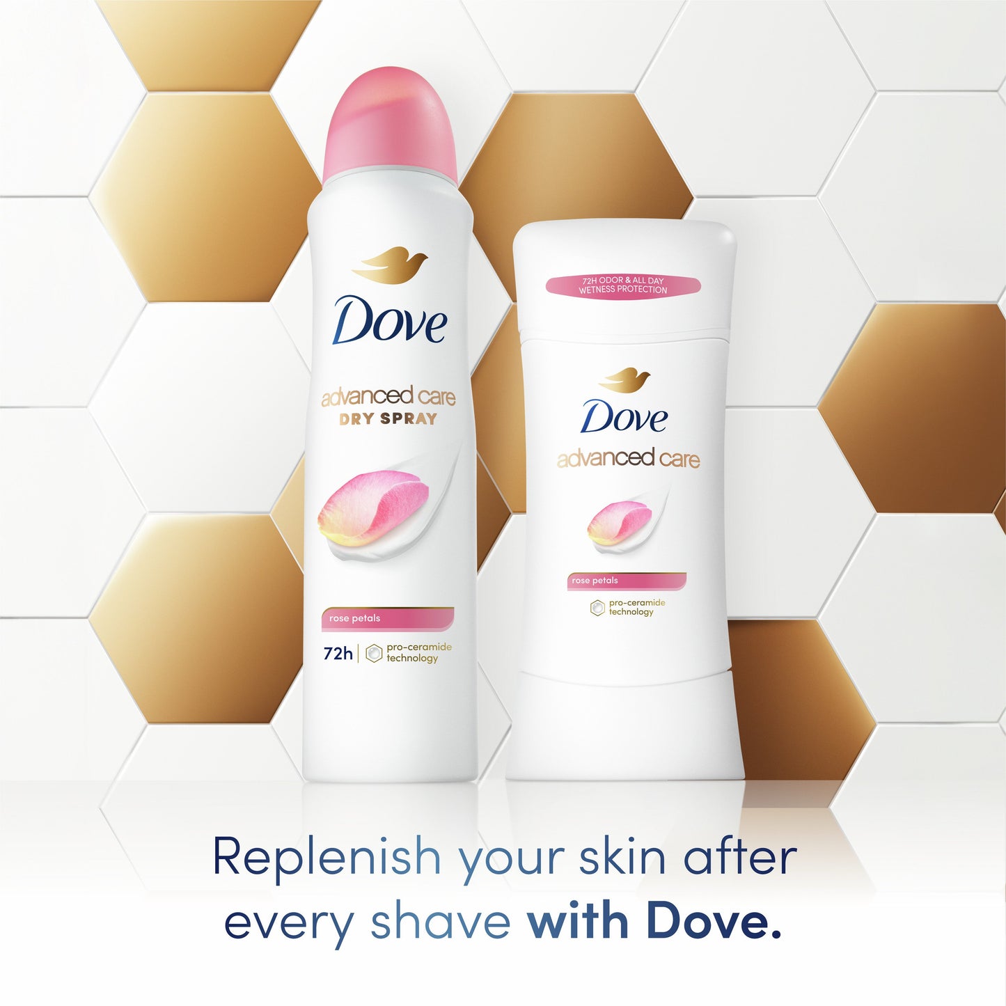 Dove Advanced Care Antiperspirant Deodorant Spray Rose Petals