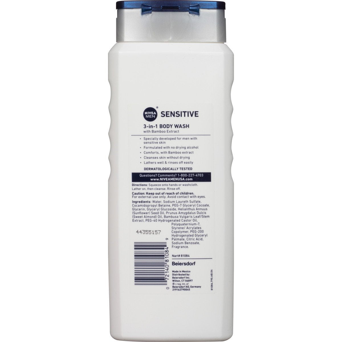 NIVEA Men Sensitive Body Wash with Bamboo Extract