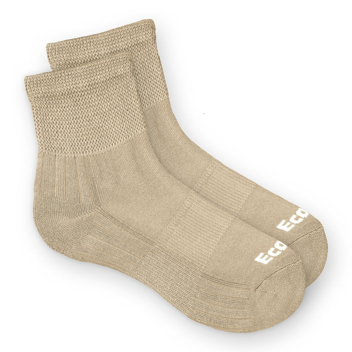 EcoSox Medium Tan Diabetic Quarter Socks