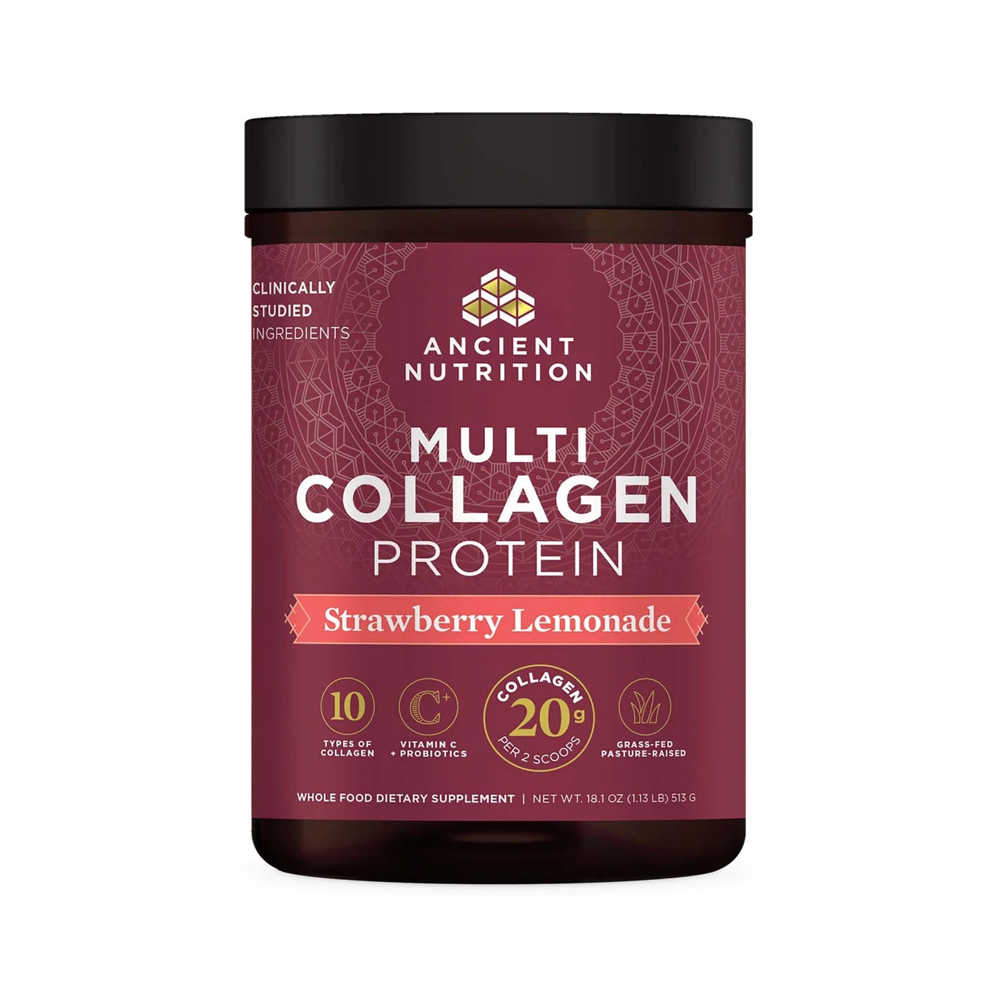 Ancient Nutrition Multi Collagen Protein - Strawberry Lemonade