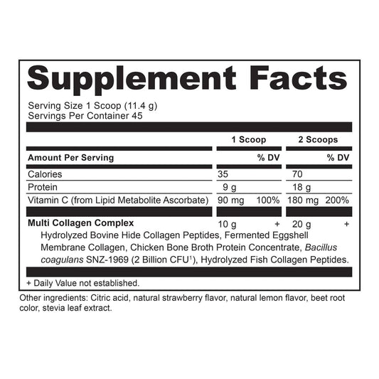 Ancient Nutrition Multi Collagen Protein - Strawberry Lemonade