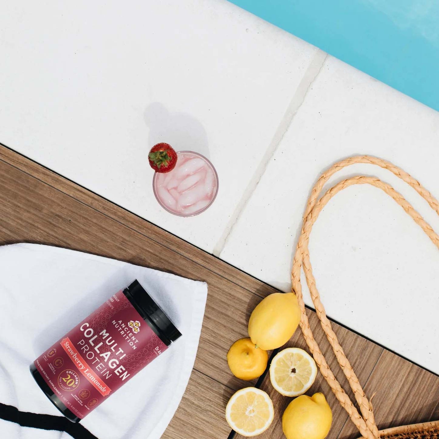 Ancient Nutrition Multi Collagen Protein - Strawberry Lemonade