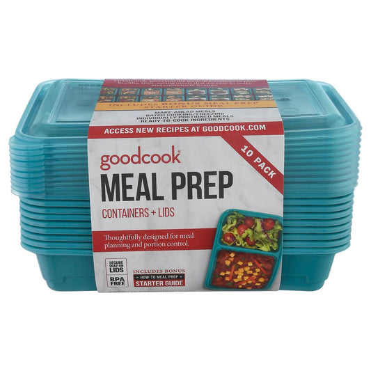 GoodCook 2 Compartment Rectangle Meal Prep Containers