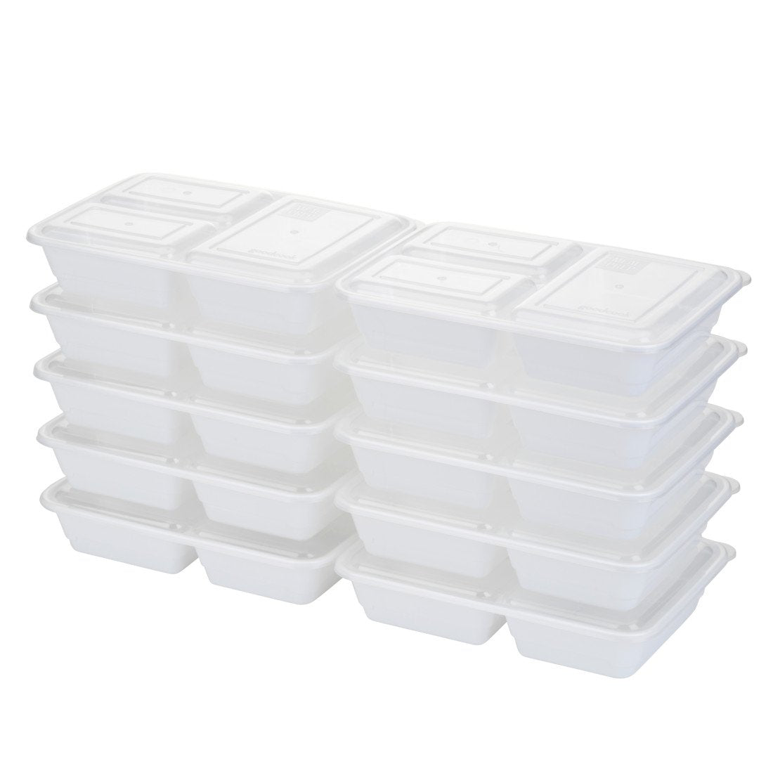 GoodCook 3 Compartment Rectangle Meal Prep Containers
