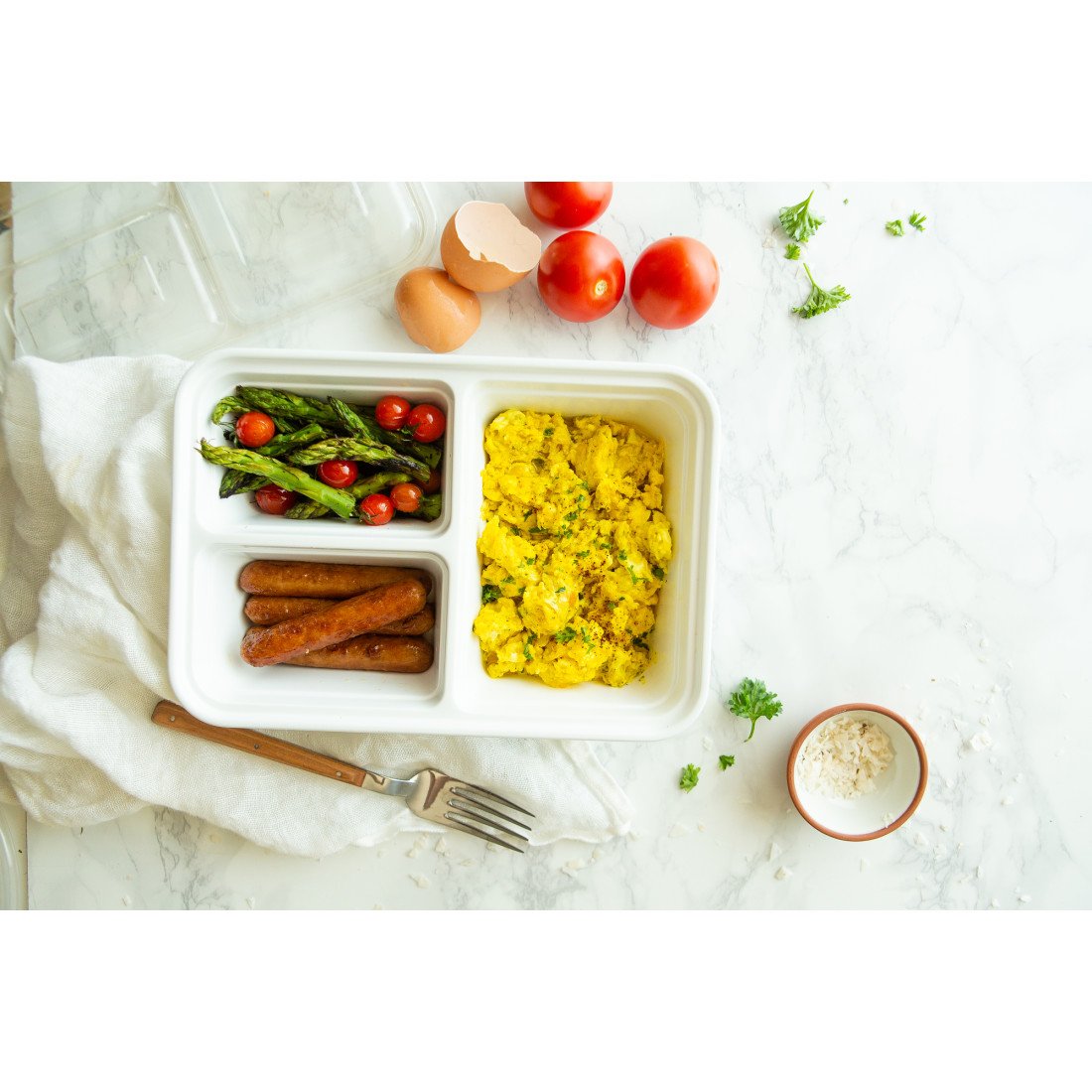 GoodCook 3 Compartment Rectangle Meal Prep Containers