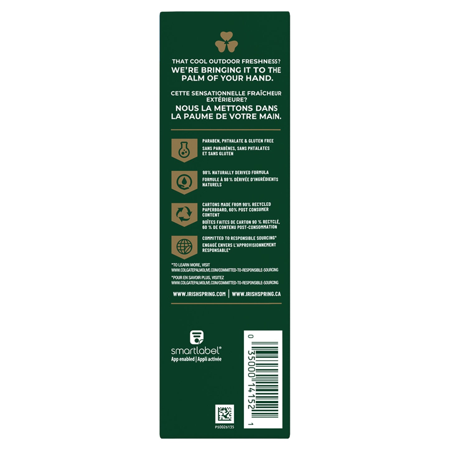 Irish Spring Moisture Blast Deodorant Bar Soap for Men