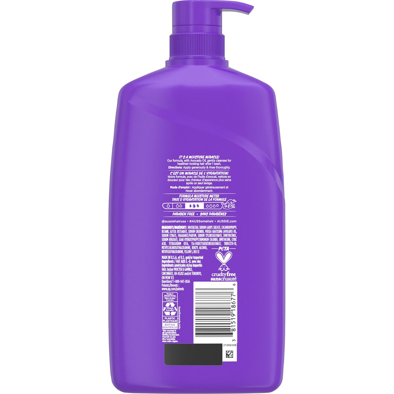Aussie Miracle Moist Shampoo - Avocado & Jojoba Oil