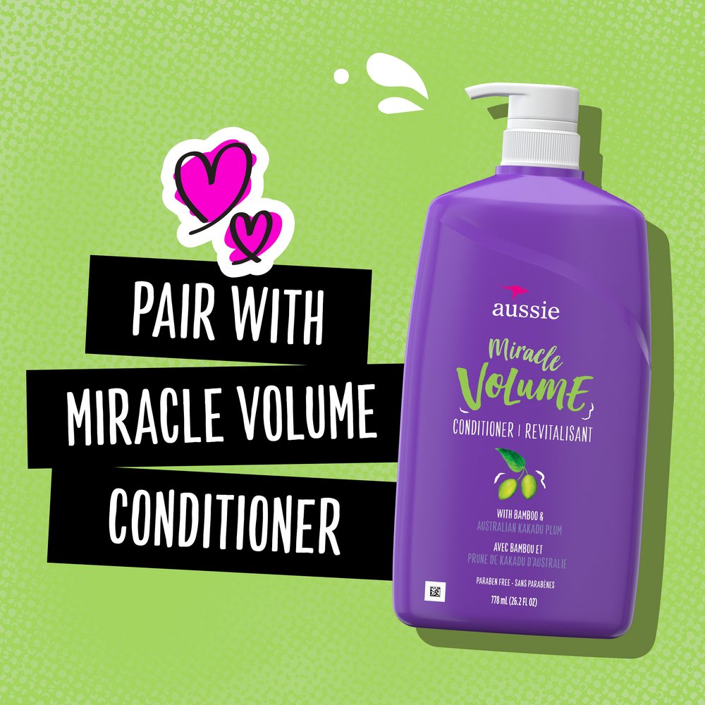 Aussie Miracle Volume Shampoo - Bamboo & Plum