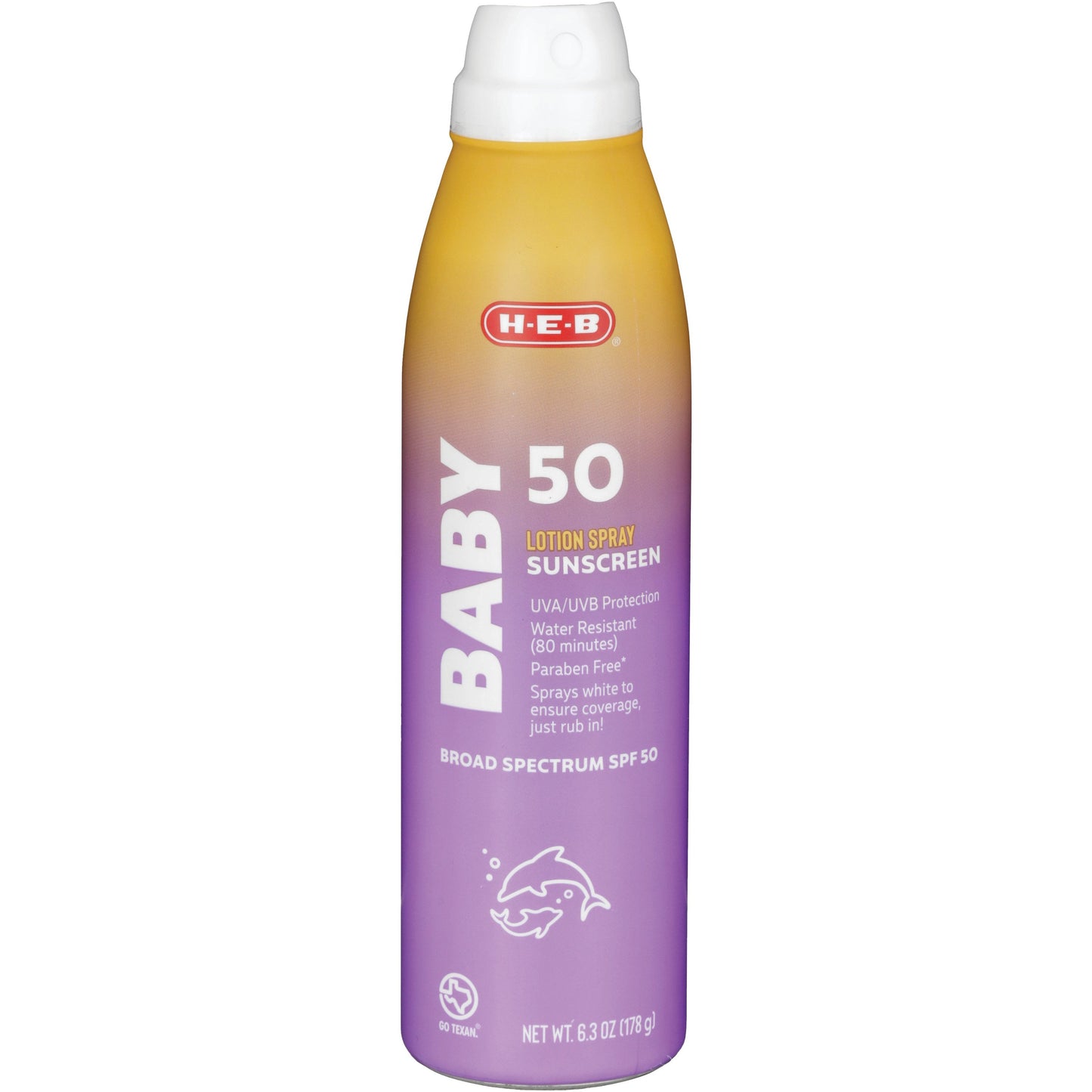 H-E-B Baby Broad Spectrum Sunscreen Spray – SPF 50