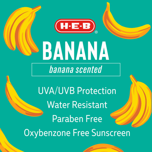 H-E-B Oxybenzone Free Banana Sunscreen Spray – SPF 50