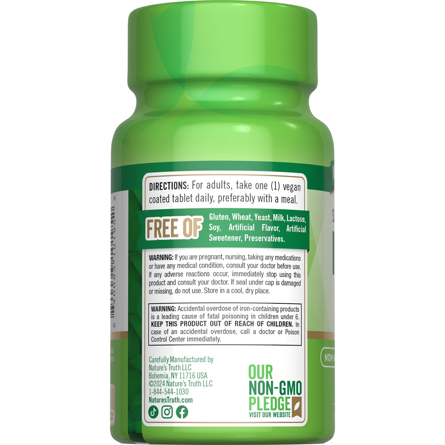 Nature's Truth Slow Release Iron 45 mg Coated Tablets