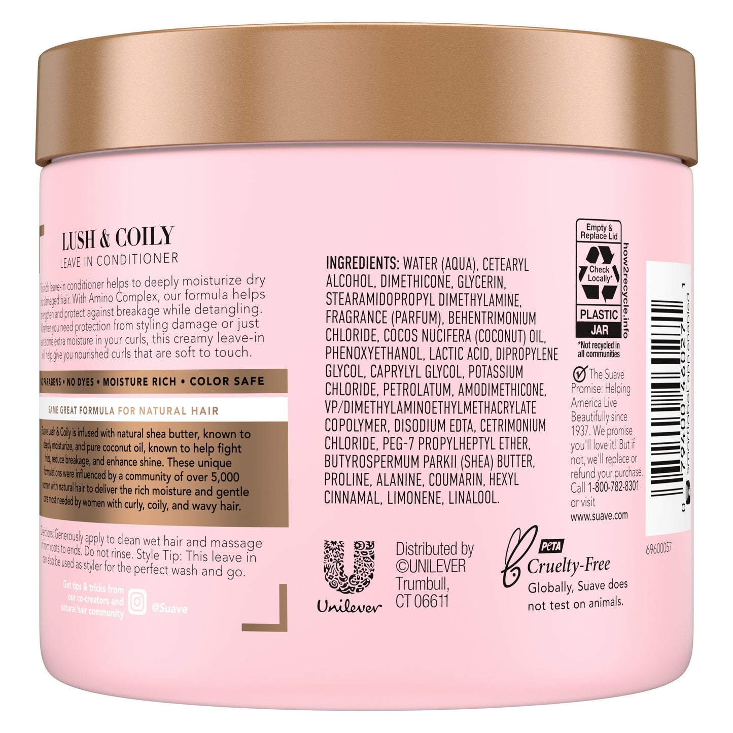 Suave Pink Lush & Coily Leave-in Conditioner
