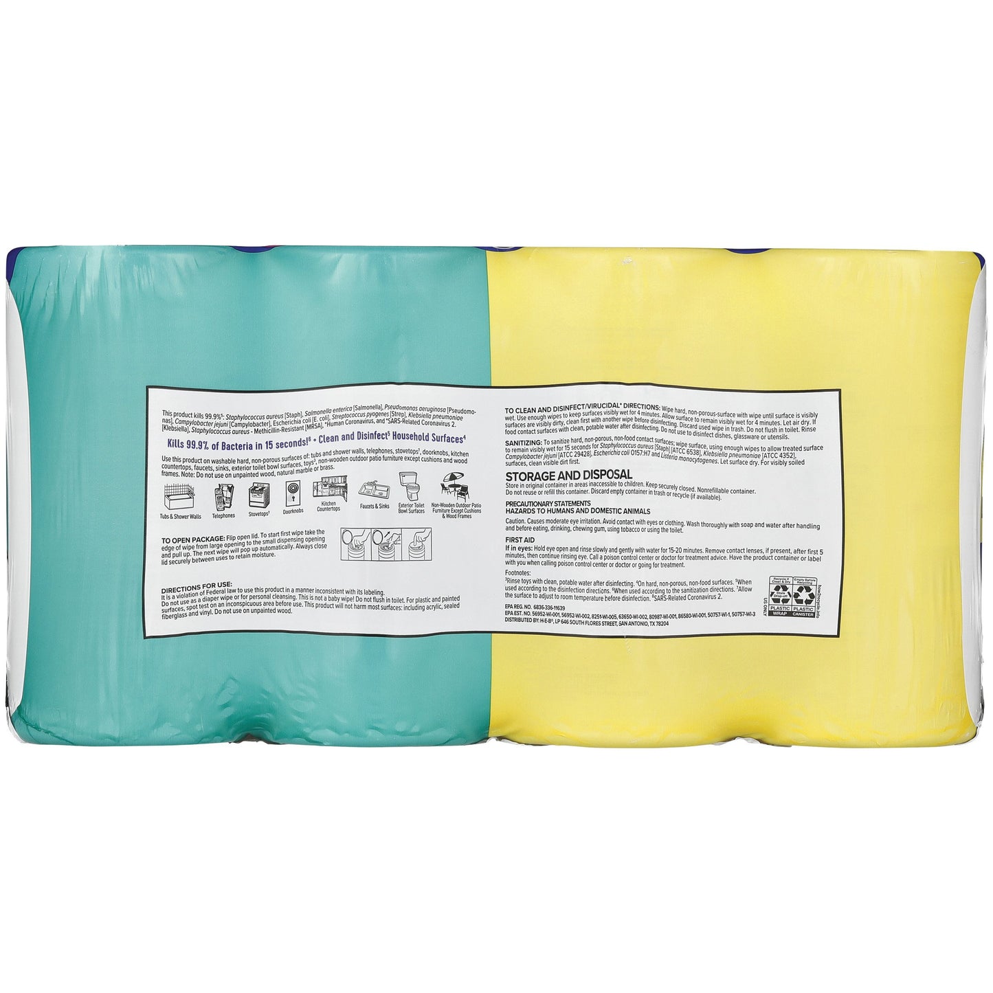 H-E-B Tru Grit Disinfecting Wipes, Large Combo Pack