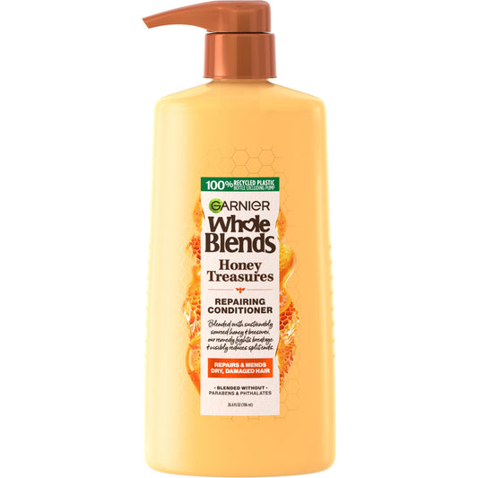Garnier Whole Blends Honey Treasures Repairing Conditioner, For Dry Hair