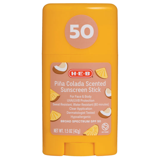 H-E-B Pina Colada Broad Spectrum Sunscreen Stick – SPF 50