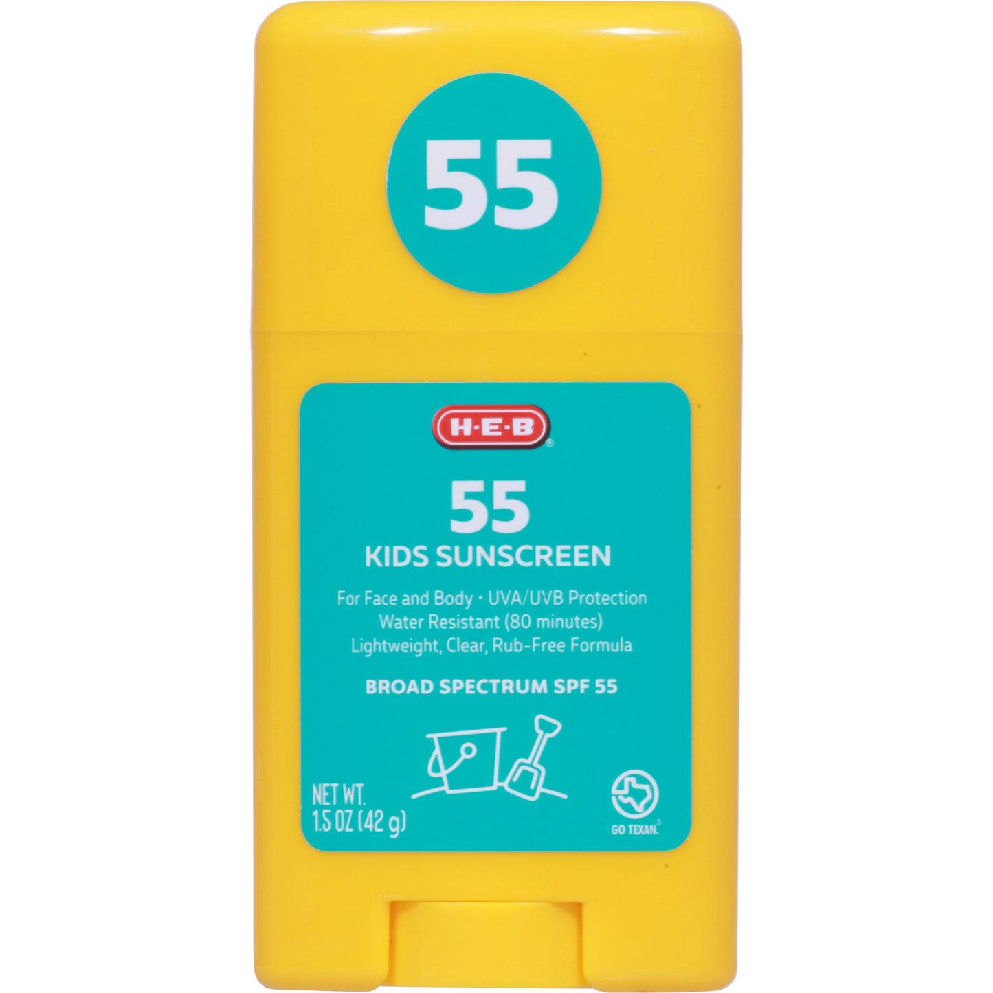 H-E-B Kids Unscented Broad Spectrum Sunscreen Stick – SPF 55