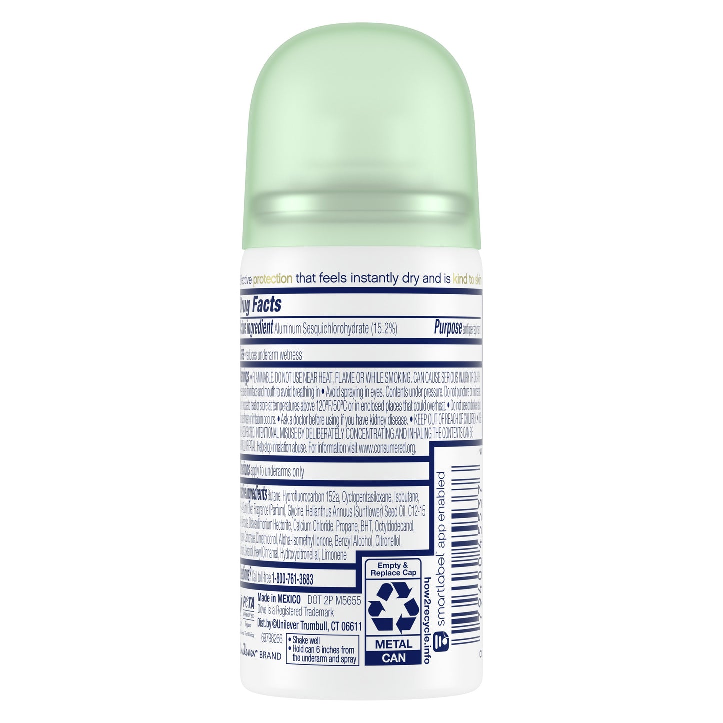 Dove Travel Size Advanced Care Deodorant Spry - Cool Essentials