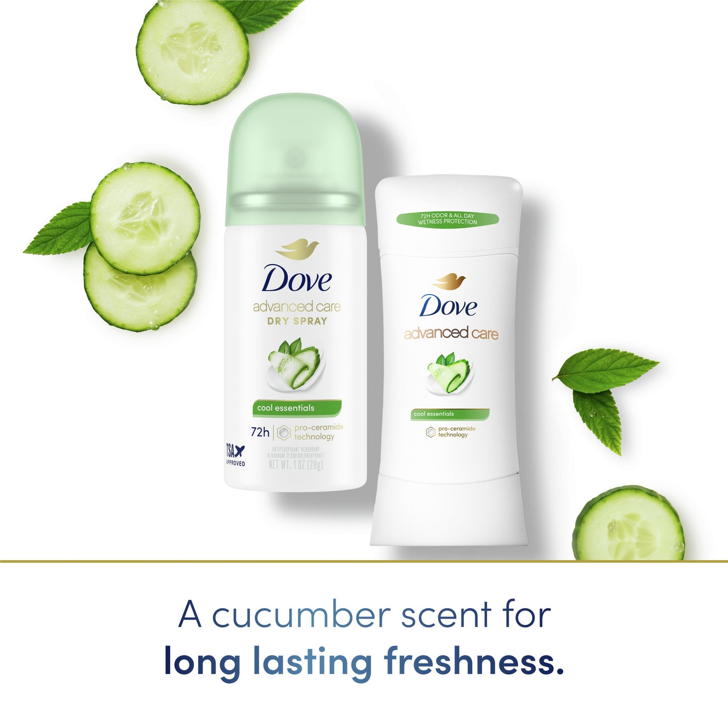 Dove Travel Size Advanced Care Deodorant Spry - Cool Essentials