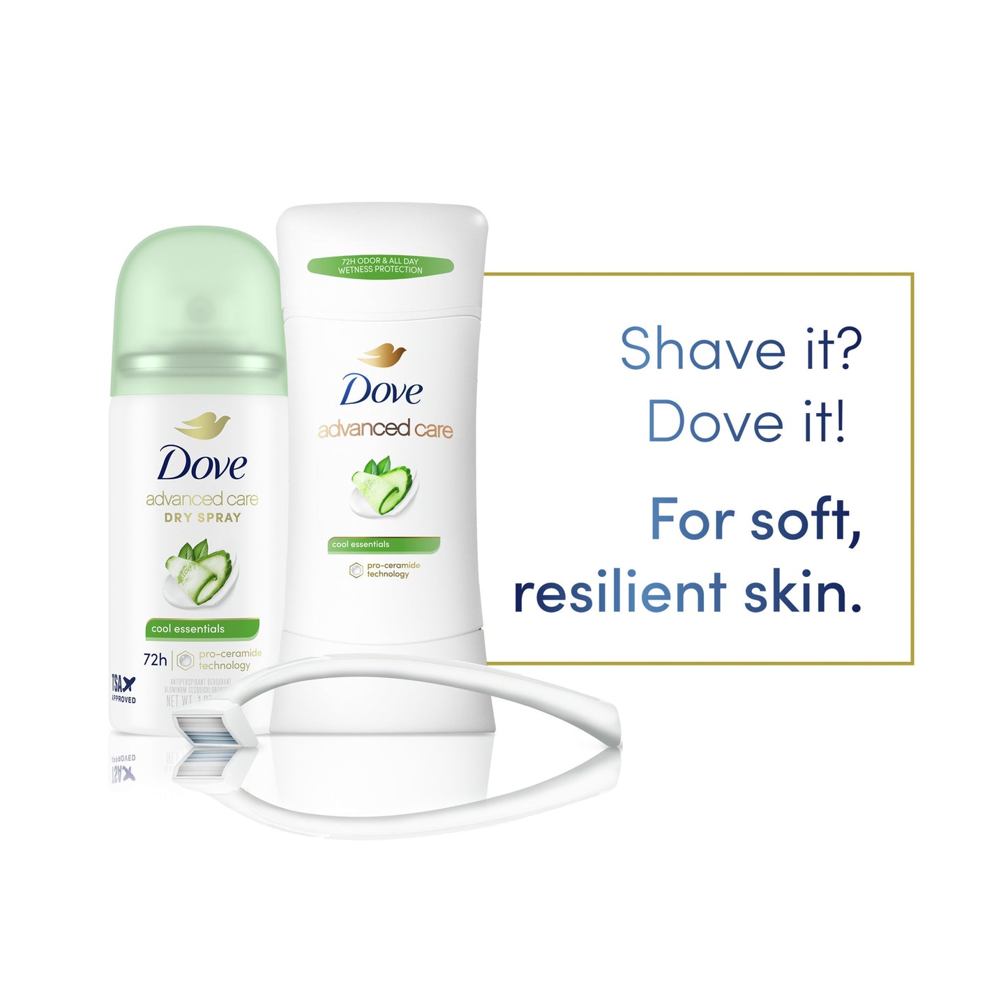 Dove Travel Size Advanced Care Deodorant Spry - Cool Essentials