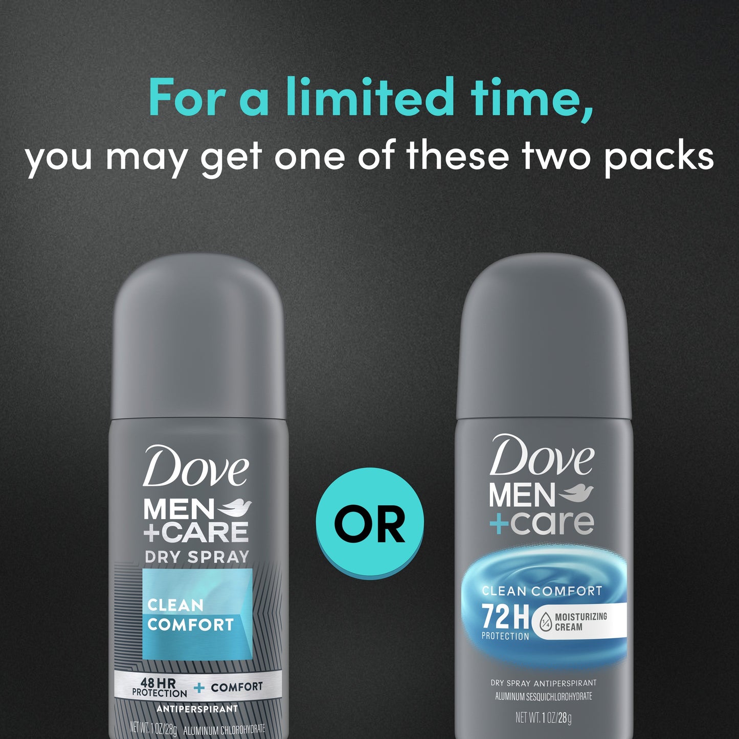 Dove Men+Care Travel Size Antiperspirant Deodorant Dry Spray - Clean Comfort
