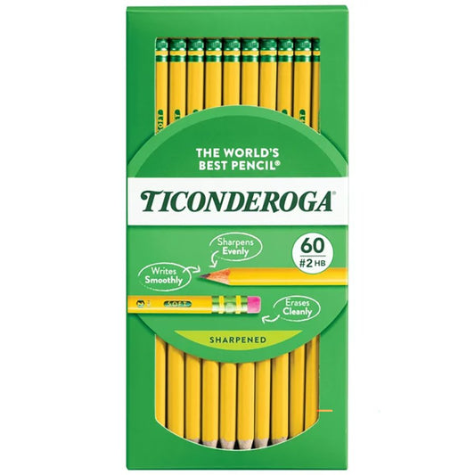 Ticonderoga Pre-Sharpened No.2 Classic Wood Pencils