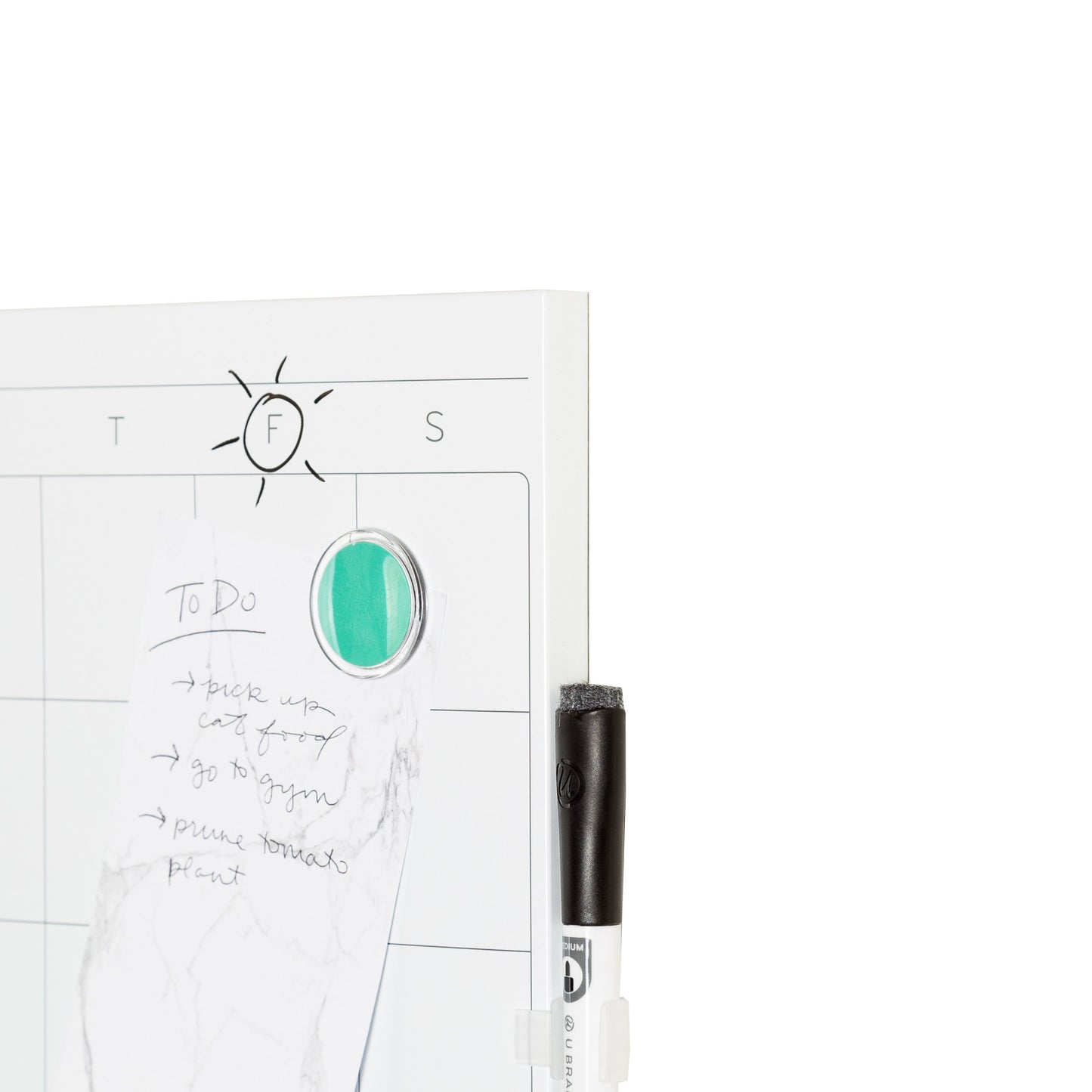 U Brands Square Calendar Dry Erase Board