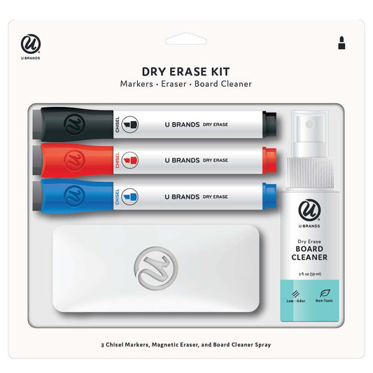 U Brands Chisel Tip Dry Erase Marker Kit