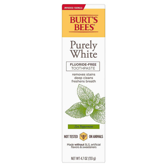 Burt's Bees Purely White Fluoride-Free Toothpaste - Zen Peppermint