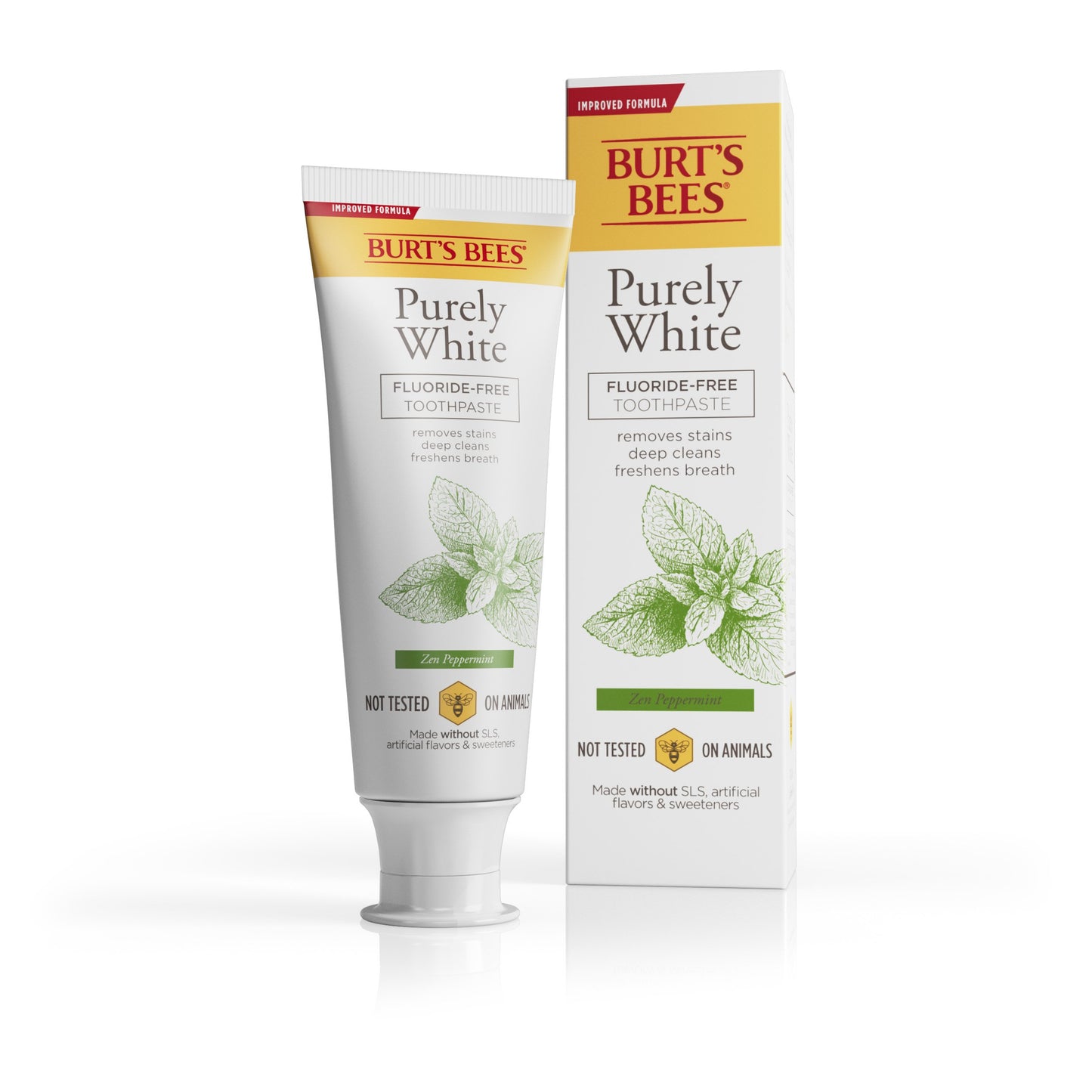 Burt's Bees Purely White Fluoride-Free Toothpaste - Zen Peppermint