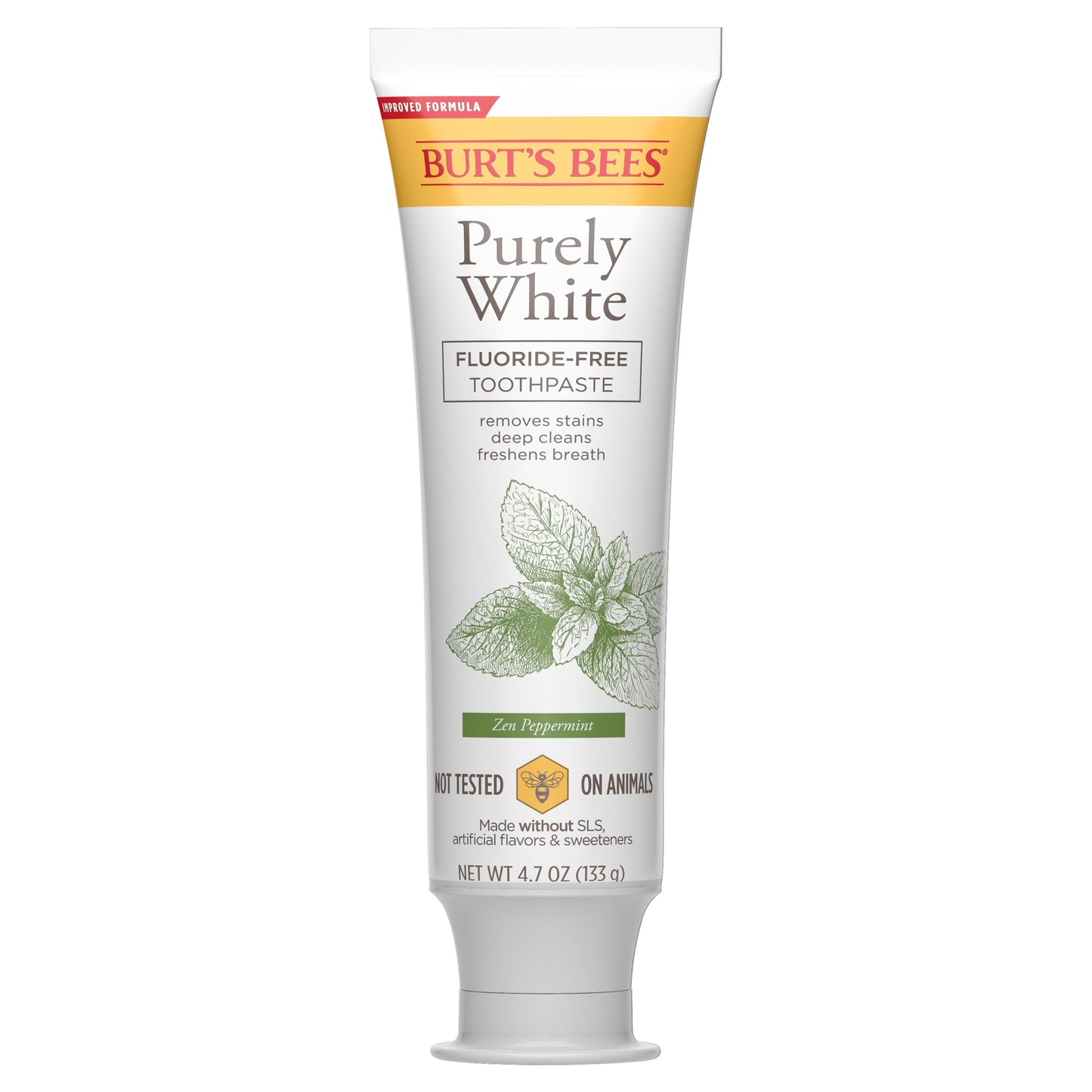 Burt's Bees Purely White Fluoride-Free Toothpaste - Zen Peppermint