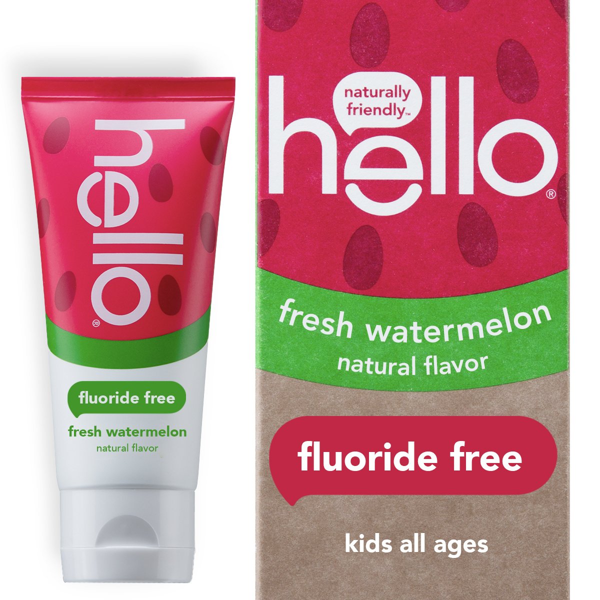hello Kids Fluoride Free Toothpaste - Fresh Watermelon