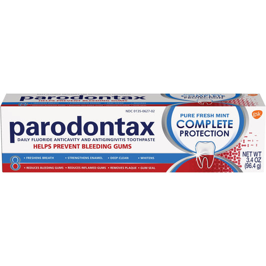 Parodontax Complete Protection Gingivitis Toothpaste for Bleeding Gums, Pure Fresh Mint